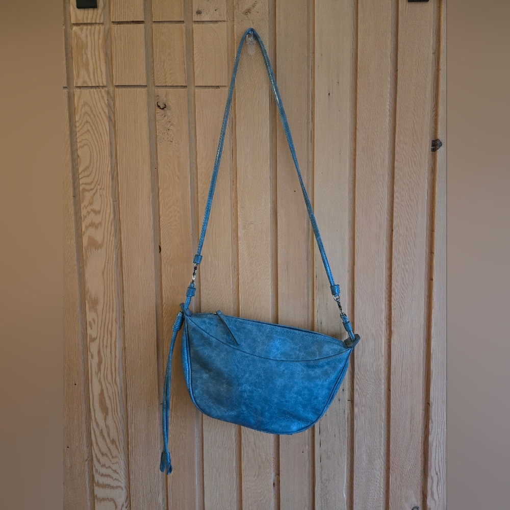 Anthropologie Blue Crossbody Bag | Faux Leather